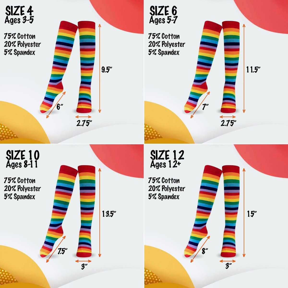 Striped Cotton Socks for Kids by Dress Up America