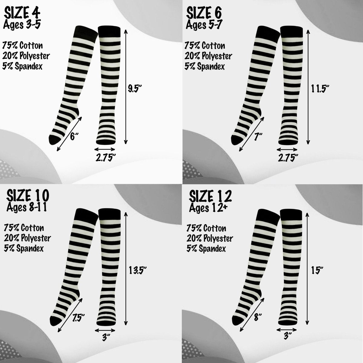Striped Cotton Socks for Kids by Dress Up America