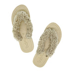 Teddy Shearling - Flat Flip Flops Sandal by Sand By Saya New York