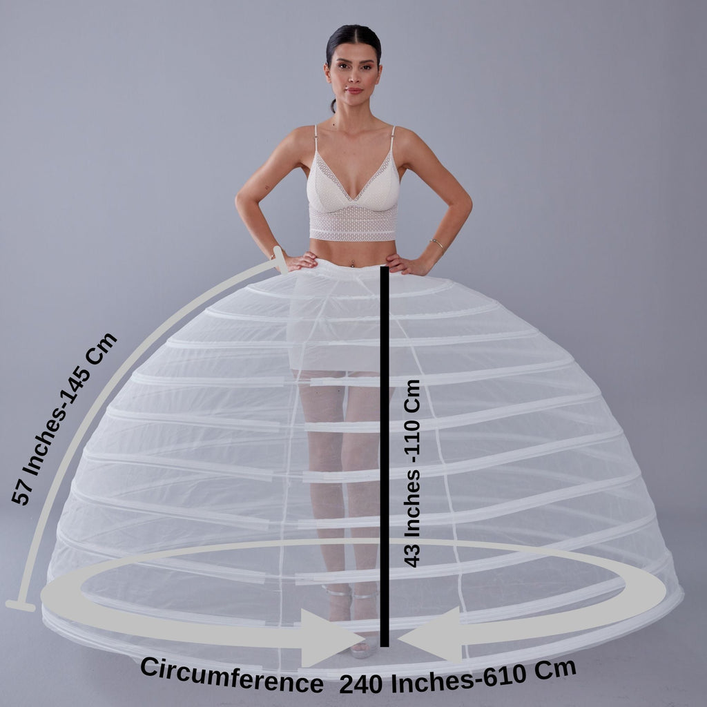 White Petticoat for Costumes and Bridal Gowns, Crinoline by Bridal Port