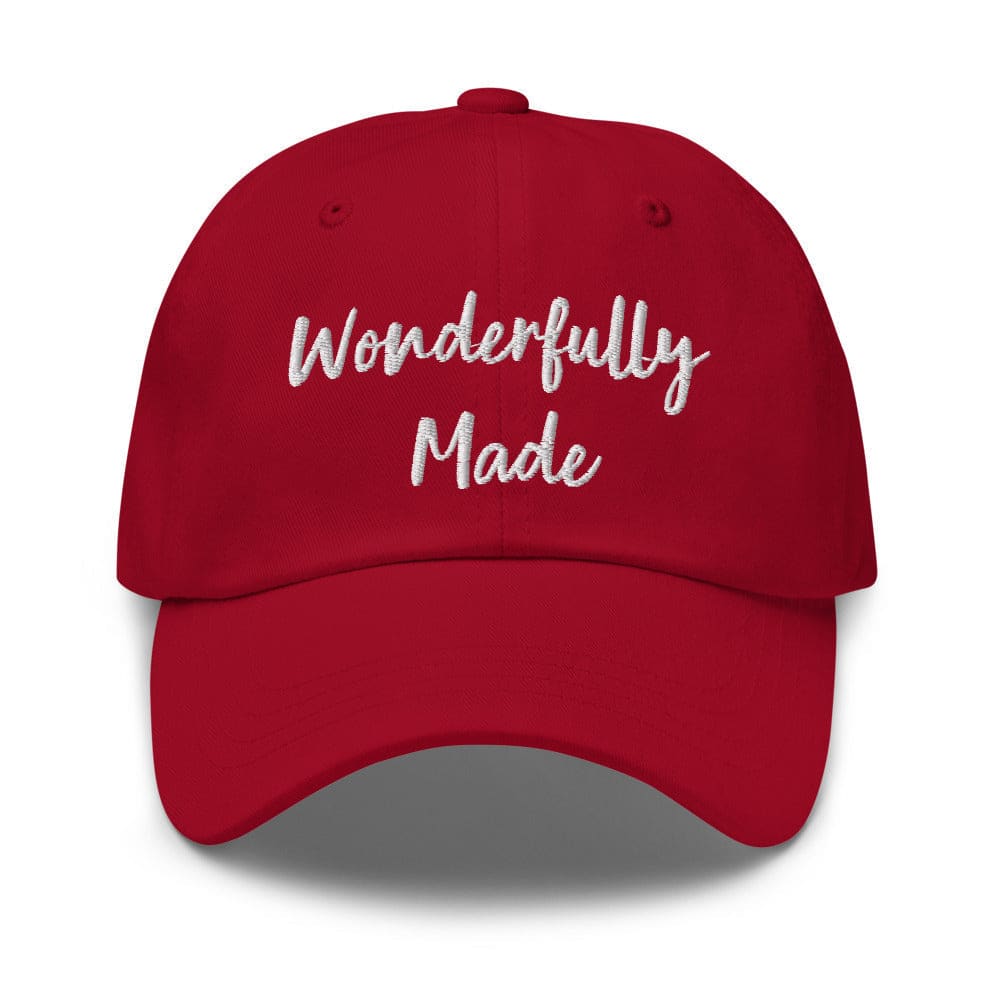 Embroidered Adjustable Baseball Cap - Wonderfully Made by inQue.Style