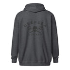 DEEPSEA Skull Trident Unisex heavy blend zip hoodie by DeepSea Locker