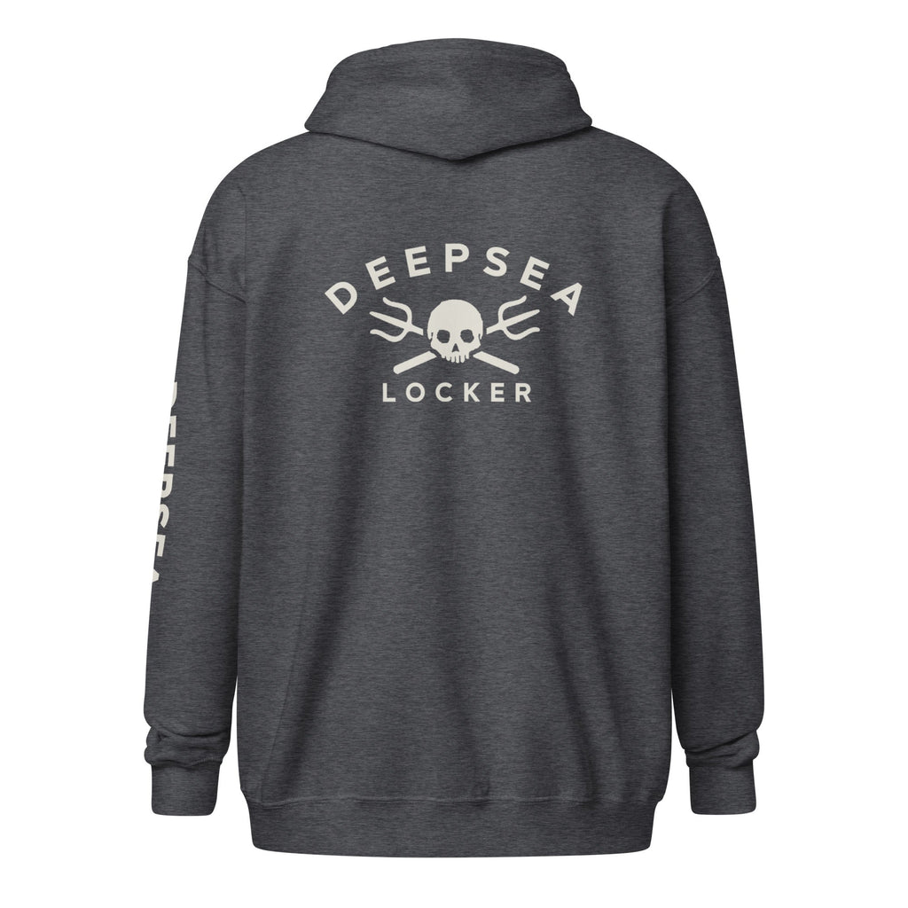 DEEPSEA Skull Trident Unisex heavy blend zip hoodie by DeepSea Locker