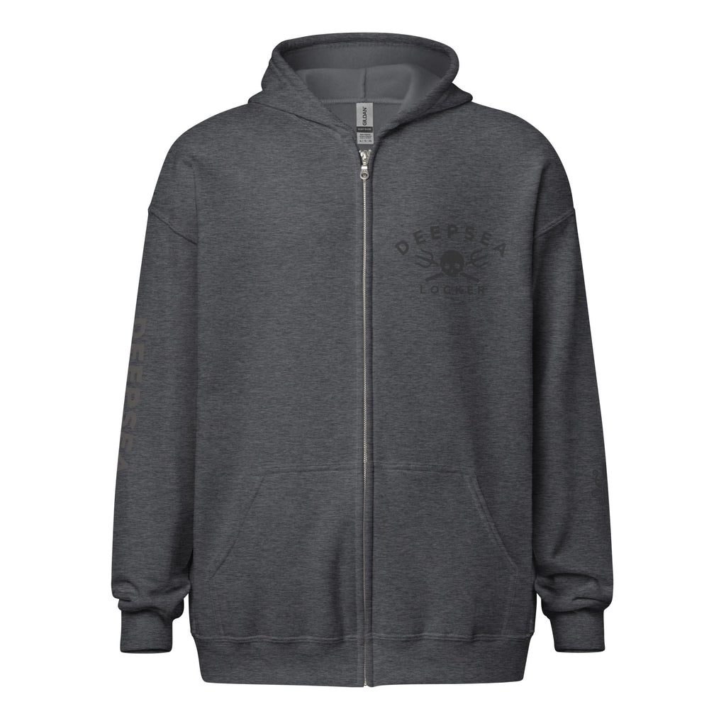 DEEPSEA Skull Trident Unisex heavy blend zip hoodie by DeepSea Locker