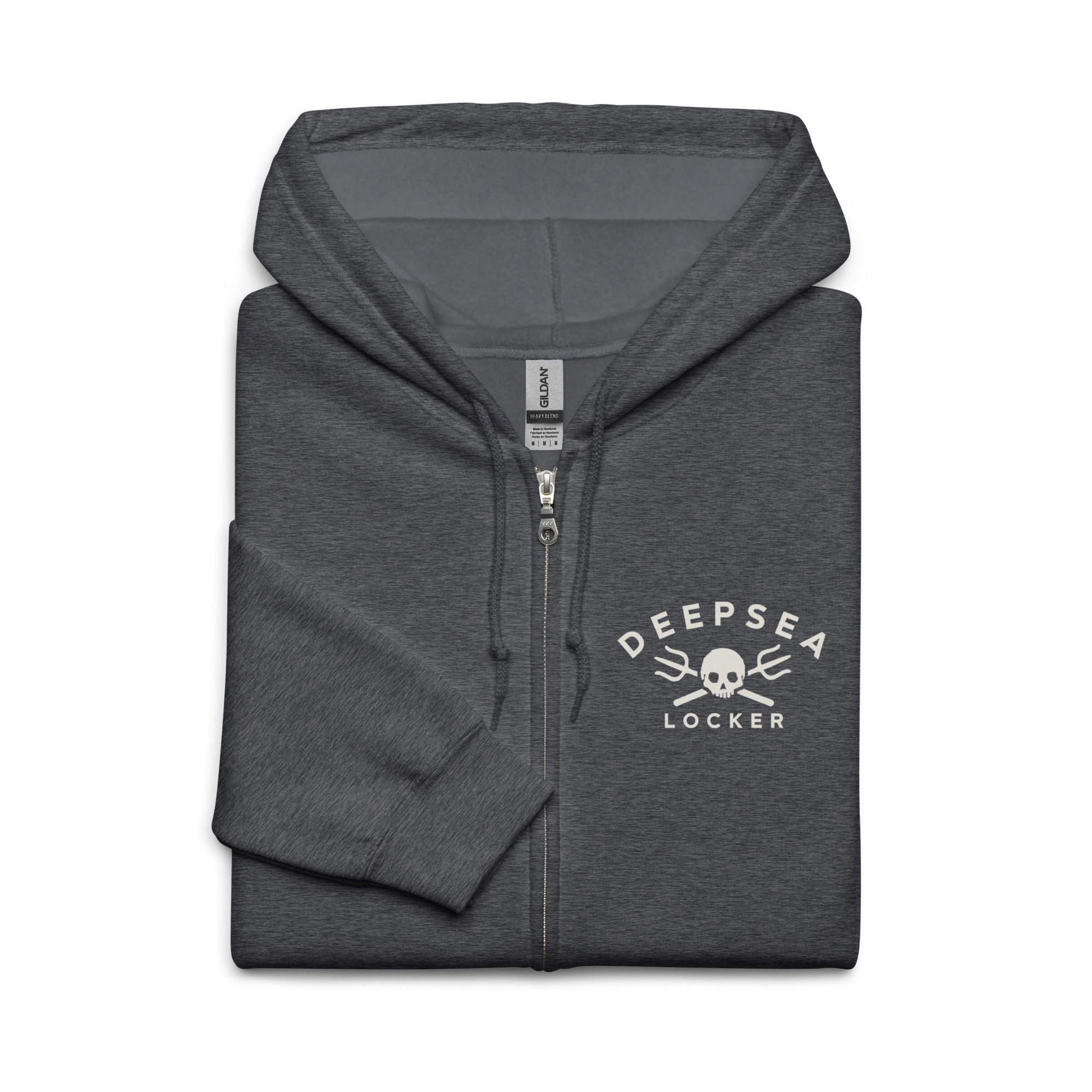 DEEPSEA Skull Trident Unisex heavy blend zip hoodie by DeepSea Locker