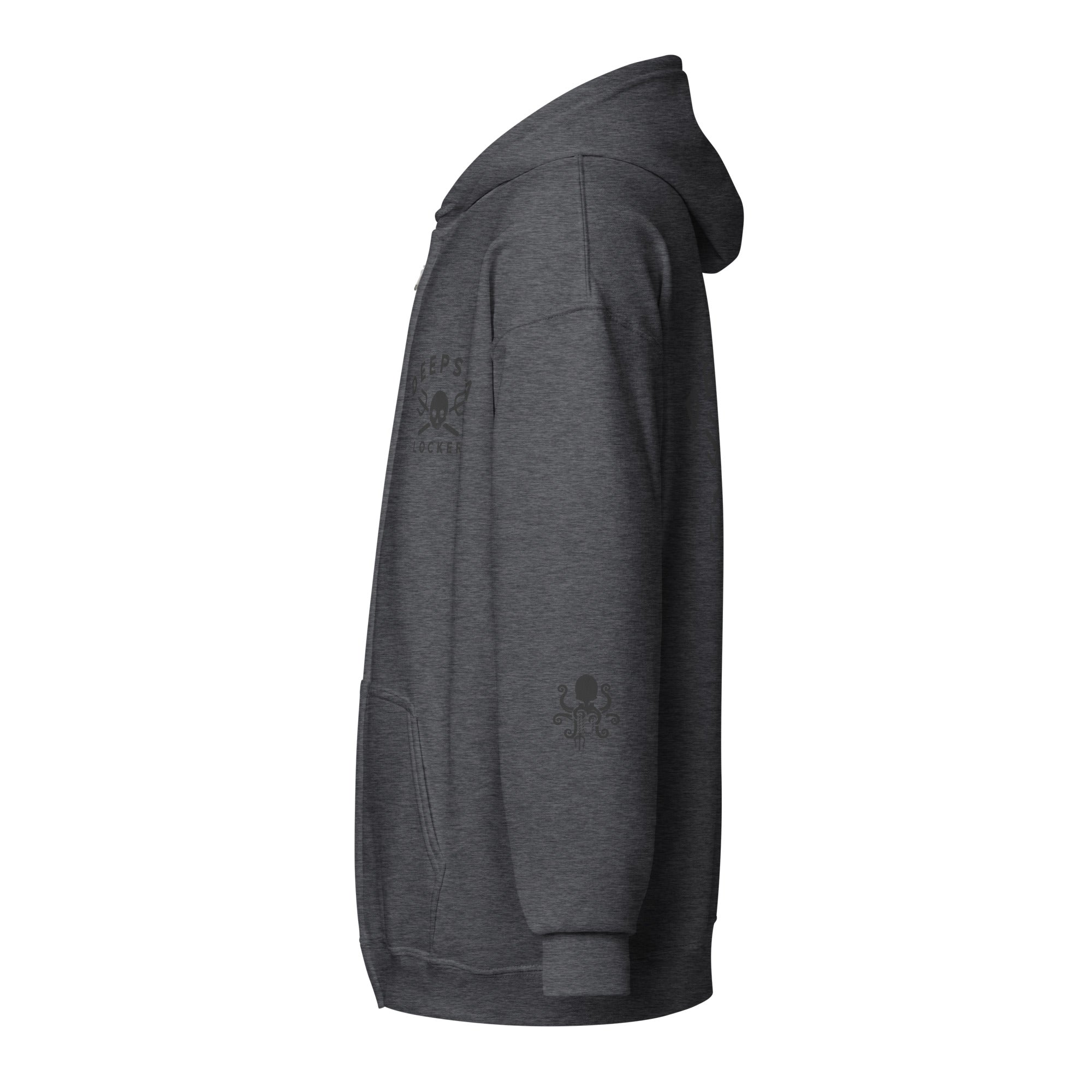 DEEPSEA Skull Trident Unisex heavy blend zip hoodie by DeepSea Locker