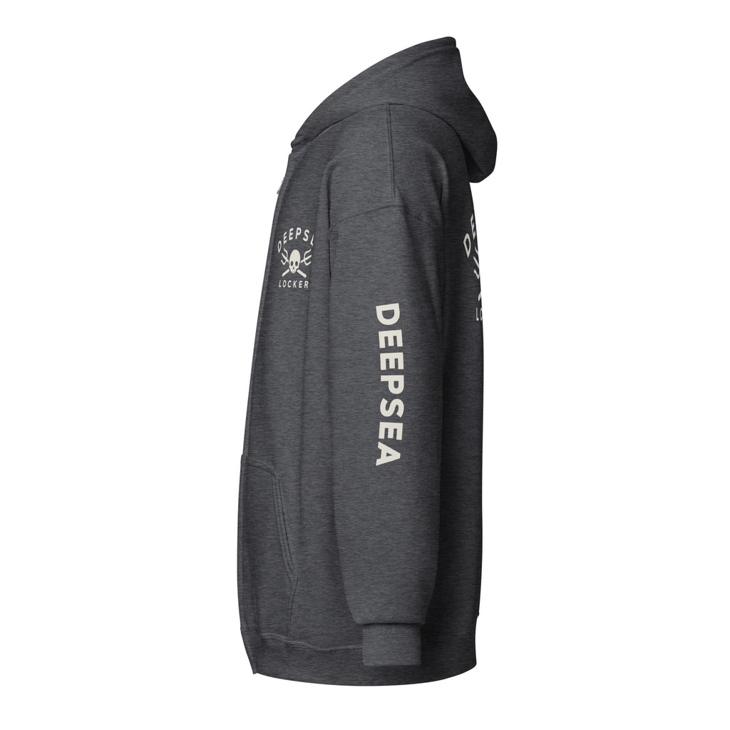 DEEPSEA Skull Trident Unisex heavy blend zip hoodie by DeepSea Locker