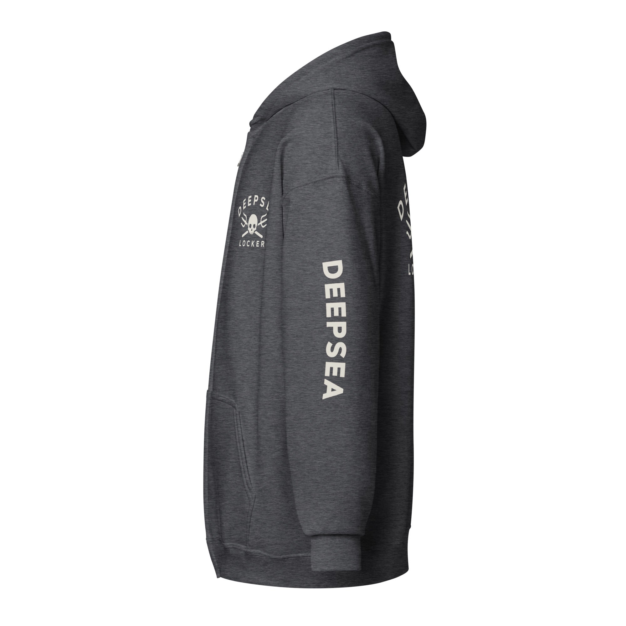 DEEPSEA Skull Trident Unisex heavy blend zip hoodie by DeepSea Locker