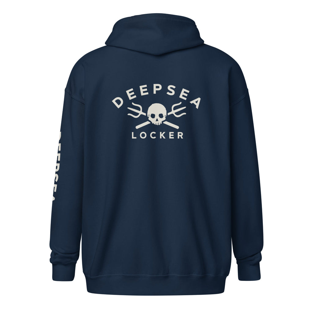 DEEPSEA Skull Trident Unisex heavy blend zip hoodie by DeepSea Locker