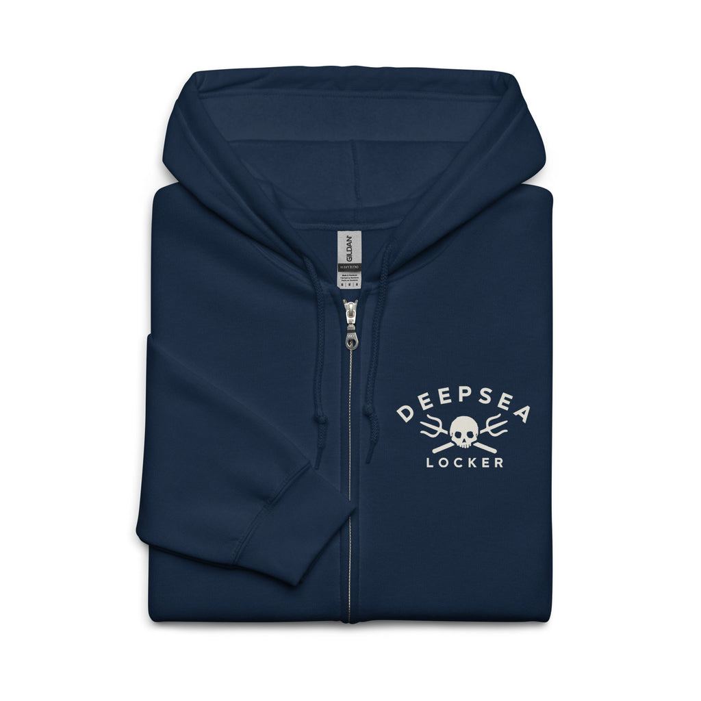 DEEPSEA Skull Trident Unisex heavy blend zip hoodie by DeepSea Locker