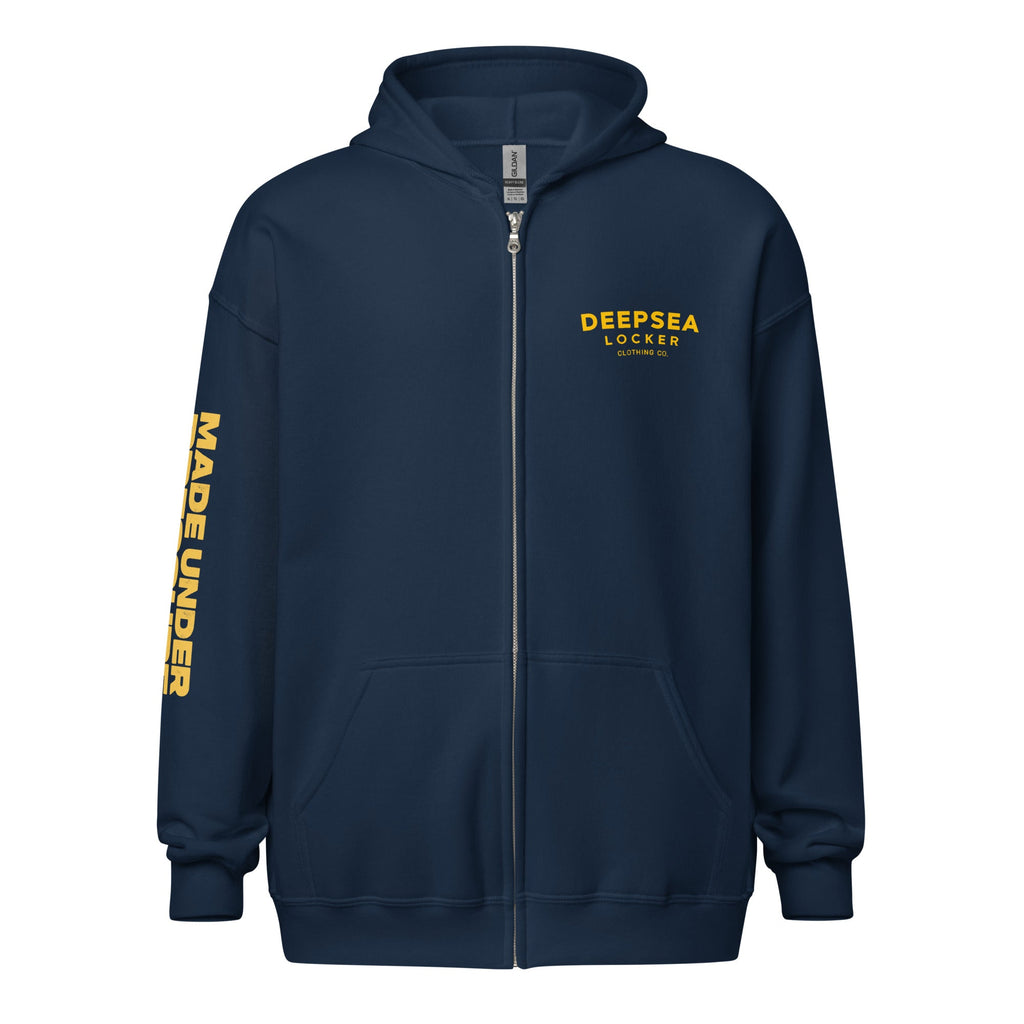 DeepSea Diver Vintage Unisex heavy blend zip hoodie by DeepSea Locker