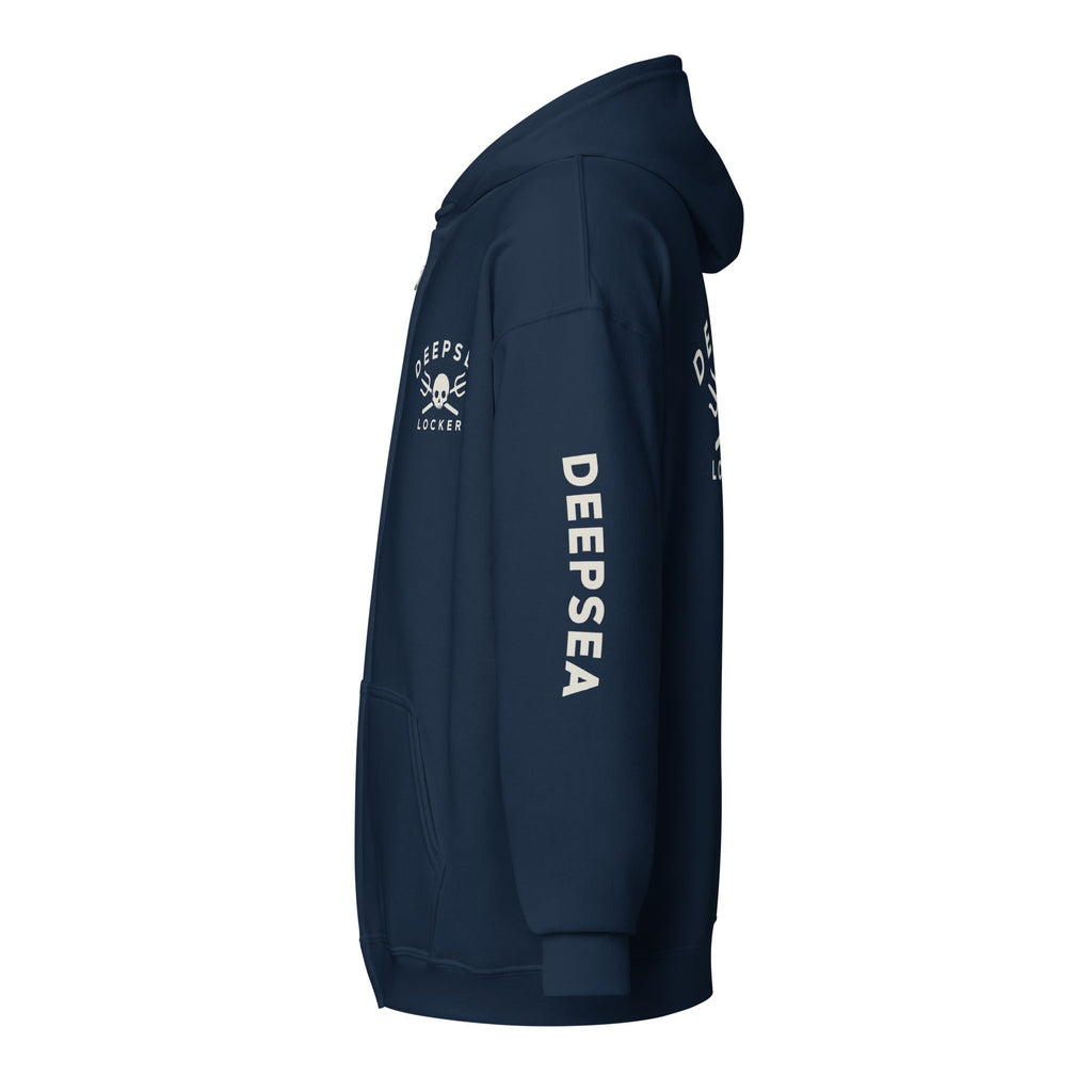 DEEPSEA Skull Trident Unisex heavy blend zip hoodie by DeepSea Locker