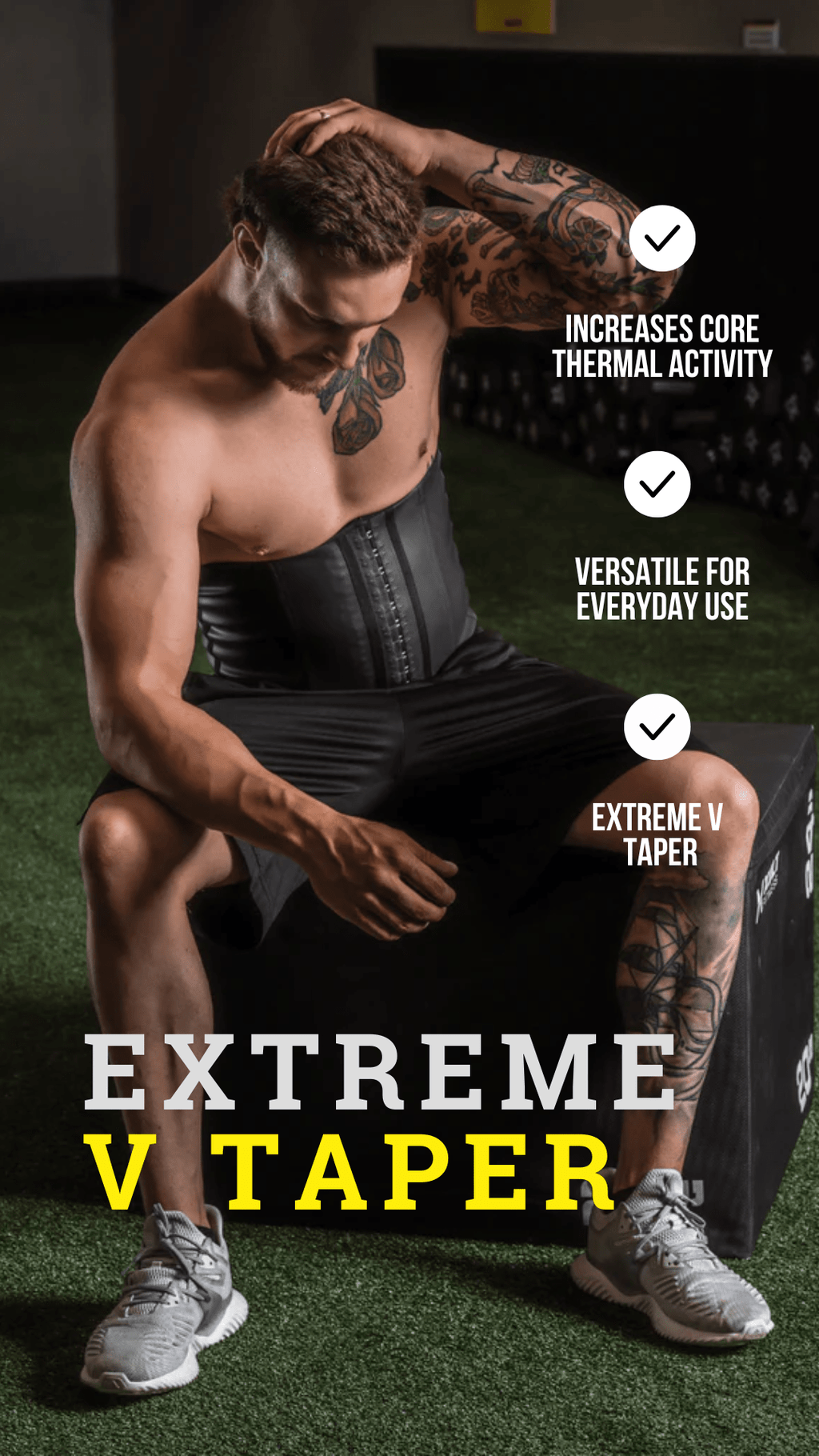 Waist Trainer for Men, Extreme V Taper. Best for Daily Use. by SqueezMeSkinny