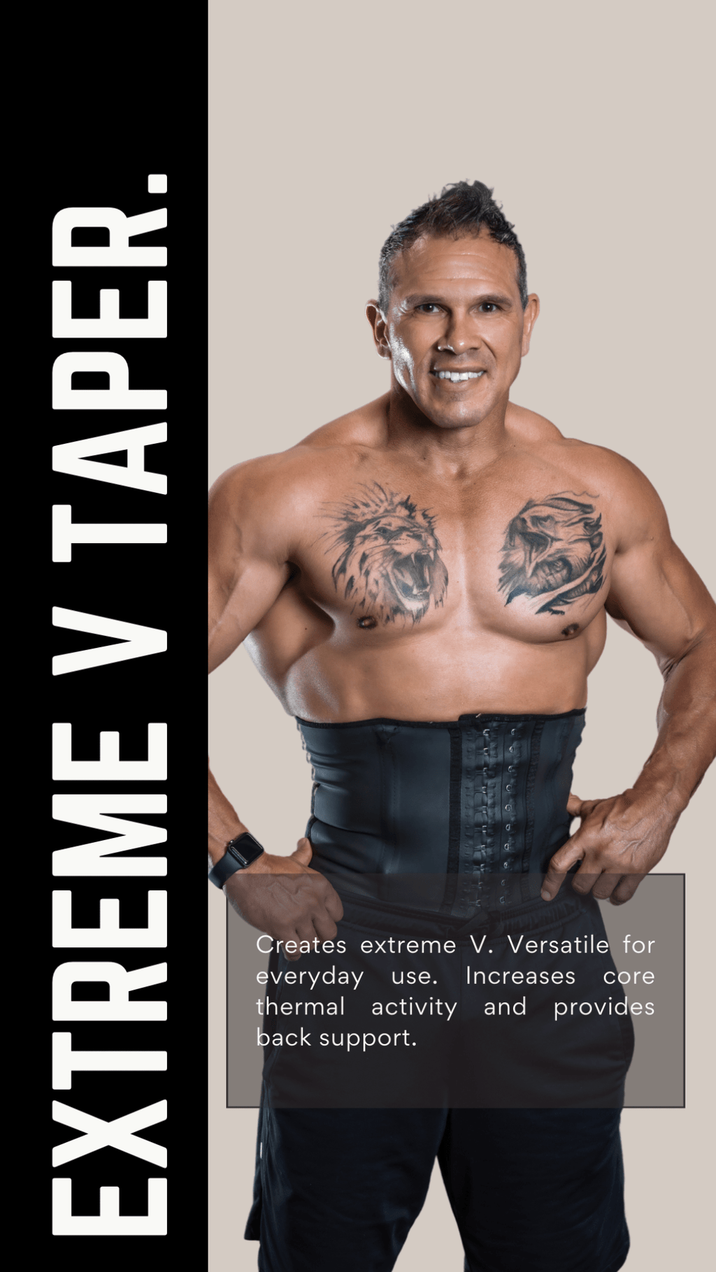 Waist Trainer for Men, Extreme V Taper. Best for Daily Use. by SqueezMeSkinny