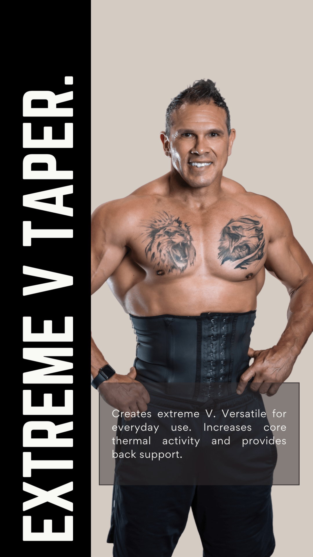 Waist Trainer for Men, Extreme V Taper. Best for Daily Use. by SqueezMeSkinny