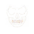 Glow in the Dark Skull Face Jewels Sticker featuring crystal rhinestones arranged as a skull.