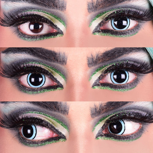 ACID III - Blue & Black Colored Contact Lenses - worldclasscostumes