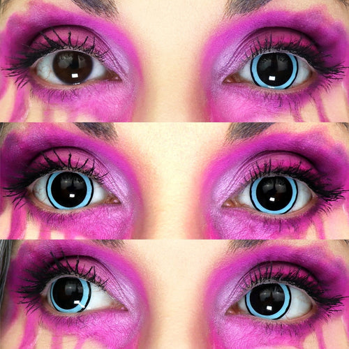 ACID III - Blue & Black Colored Contact Lenses - worldclasscostumes