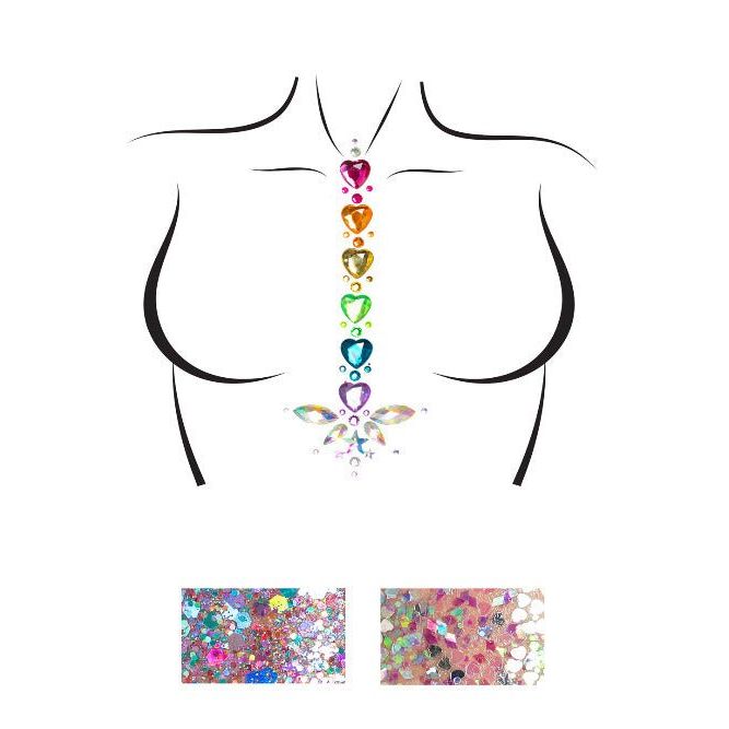 Adore Adhesive Body Jewels Sticker - worldclasscostumes