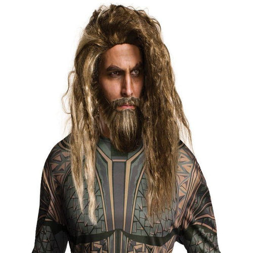 Adult Aquaman Movie Aquaman Beard and Wig Set - worldclasscostumes