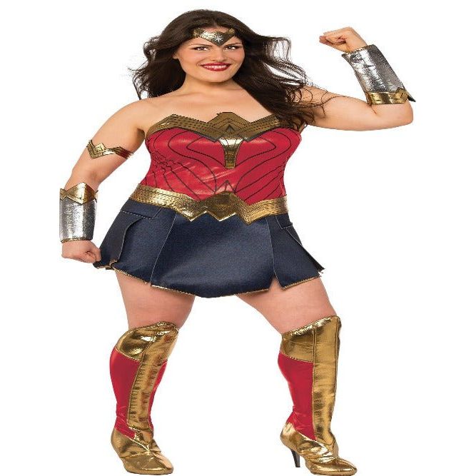 Adult Deluxe Wonder Woman Plus Justice League Costume - worldclasscostumes