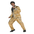 Adult Grand Heritage Elvis Gold Lame Suit Costume - worldclasscostumes
