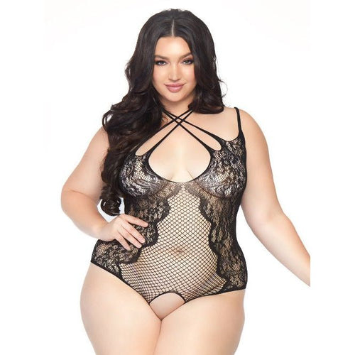 Afterglow Lace Halter Teddy - worldclasscostumes