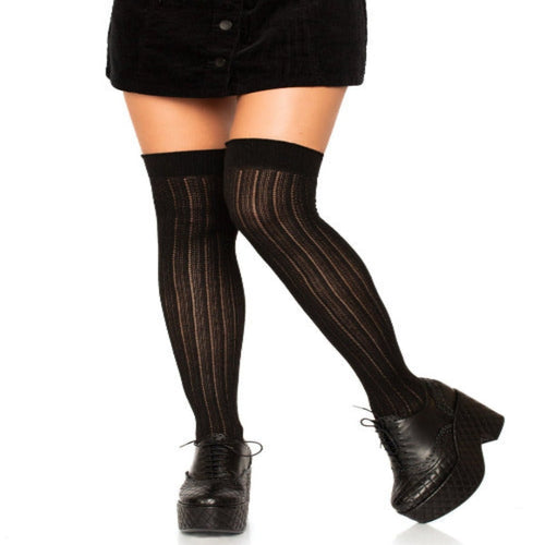 Angie Rib Knit Knee Socks - worldclasscostumes