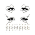 Ayla glow-in-the-dark face jewel sticker set with pearl beads arranged around illustrated eyes.