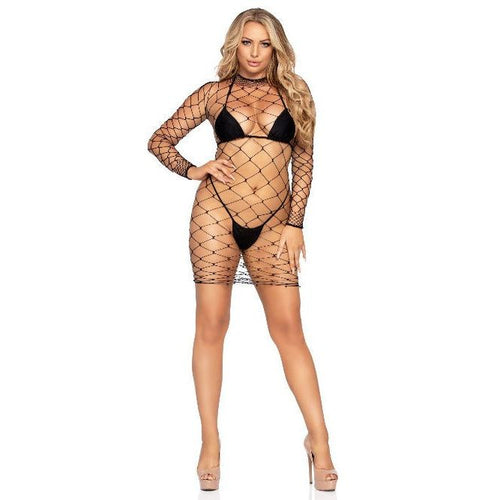 Bad Behavior Net Mini Dress - worldclasscostumes