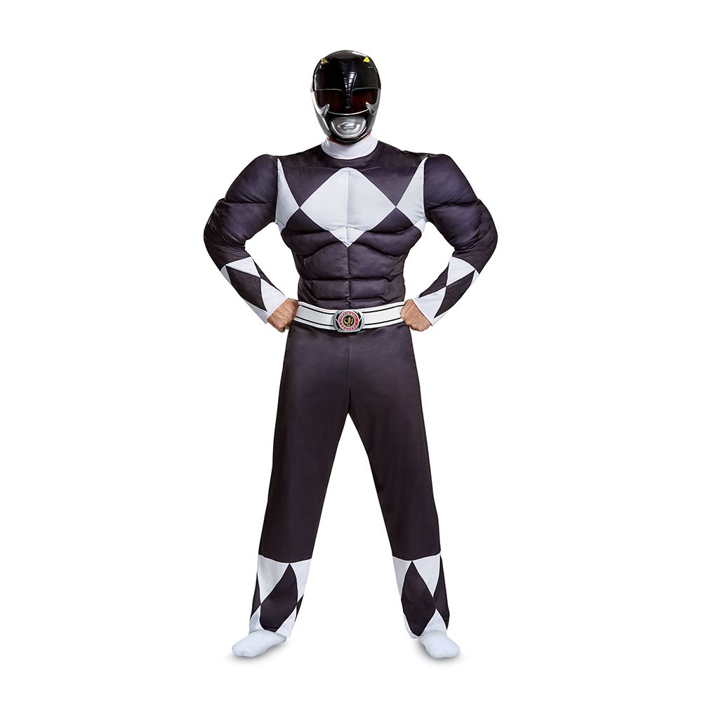 Black Ranger Classic Muscle Adult - worldclasscostumes