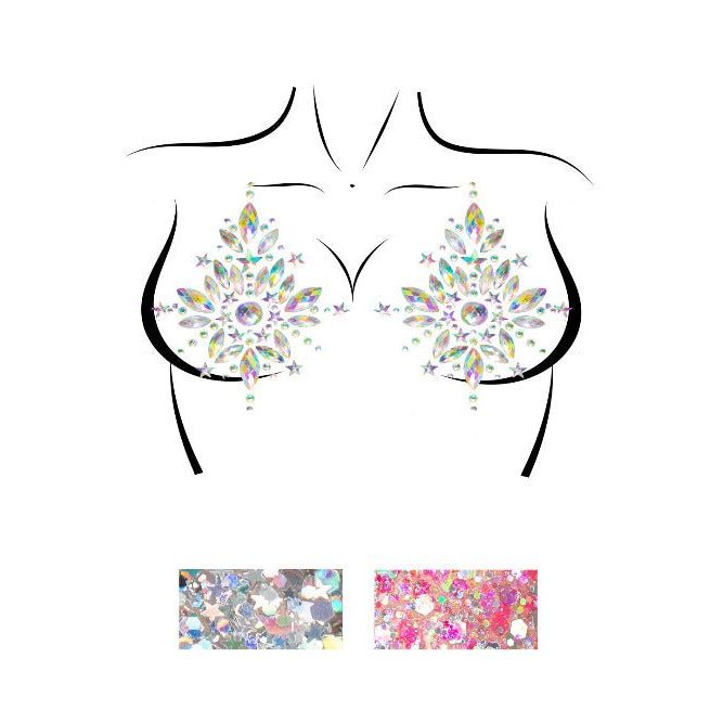 Cambria Adhesive Jewel Nipple Stickers - worldclasscostumes