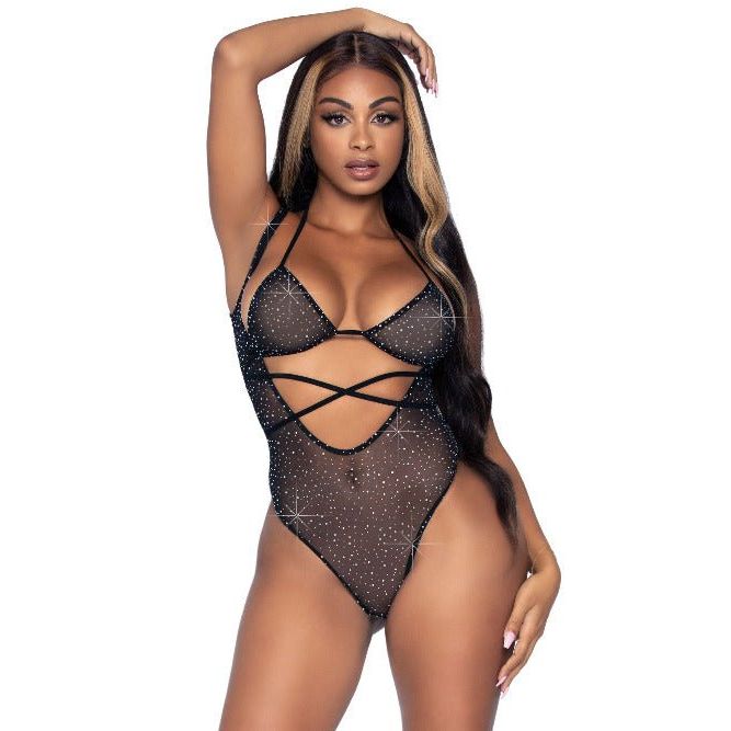 Can't Get Enough Rhinestone Bodysuit Set - worldclasscostumes