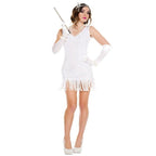 Charming White Flapper Costume - worldclasscostumes