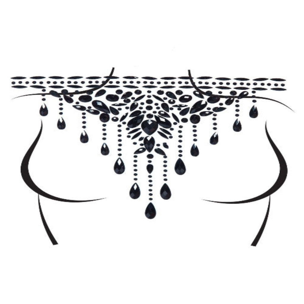 Choker Adhesive Body Jewels Sticker - worldclasscostumes