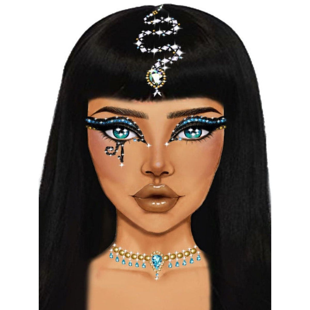 Cleopatra Adhesive Face Jewels Sticker - worldclasscostumes