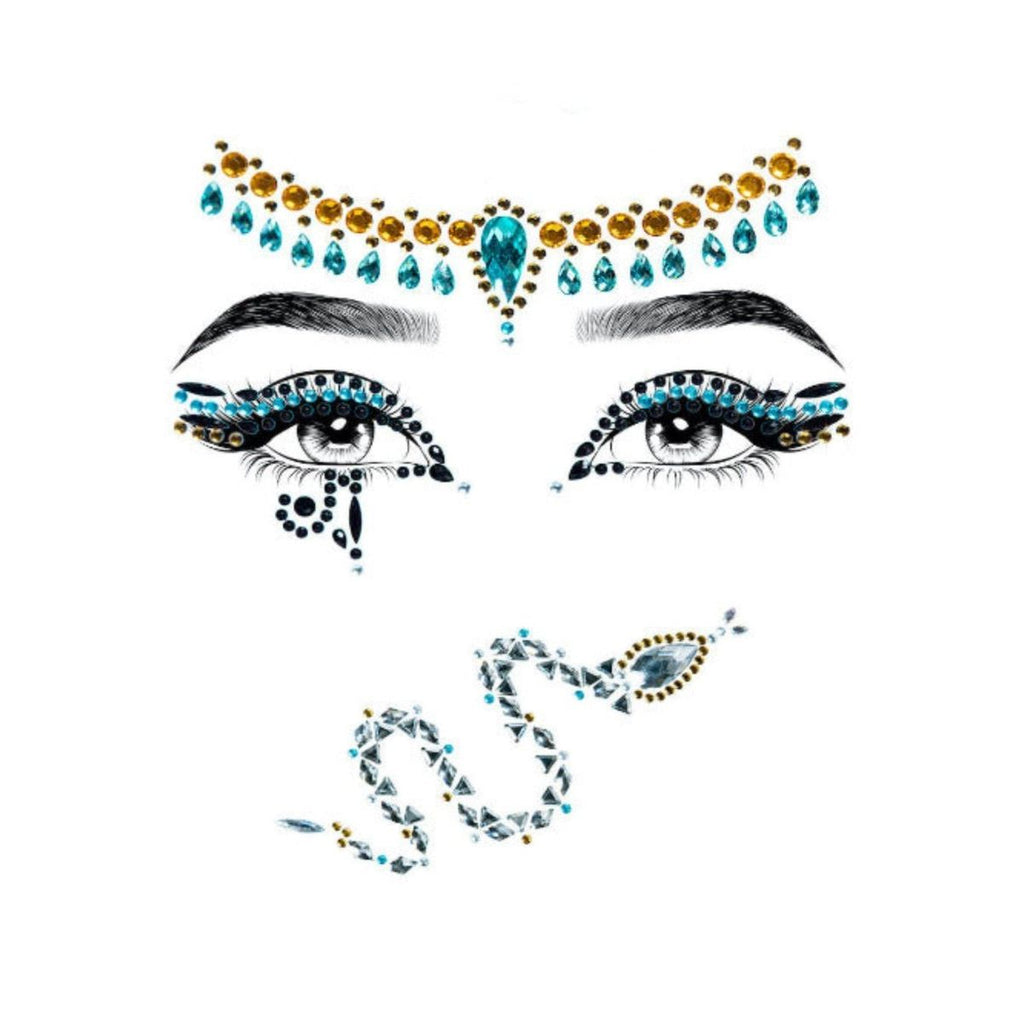 Cleopatra Adhesive Face Jewels Sticker - worldclasscostumes