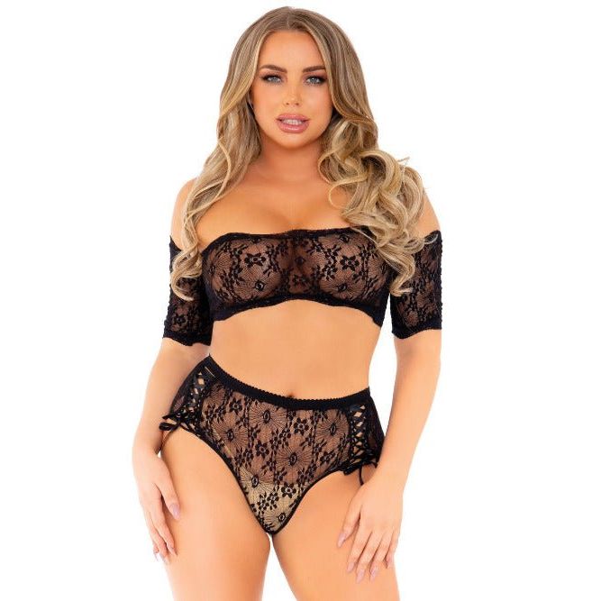 Close to You Lace Bandeau Top Set - worldclasscostumes