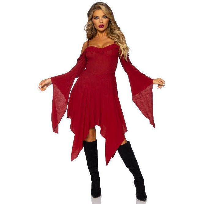 Cotton gauze bell sleeved peasant dress - worldclasscostumes