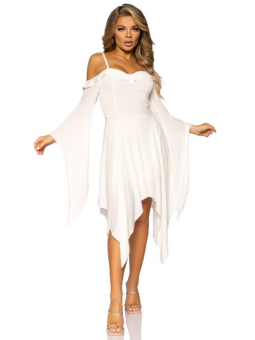 Cotton gauze bell sleeved peasant dress - worldclasscostumes