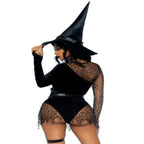 Crafty Witch Sexy Costume With Hat - worldclasscostumes