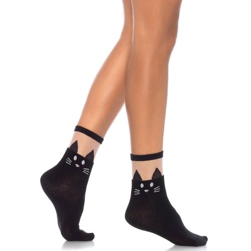 Daphne Black Cat Ankle Socks - worldclasscostumes