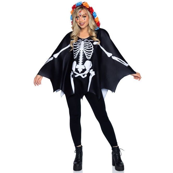 Day of the Dead Costume Poncho - worldclasscostumes