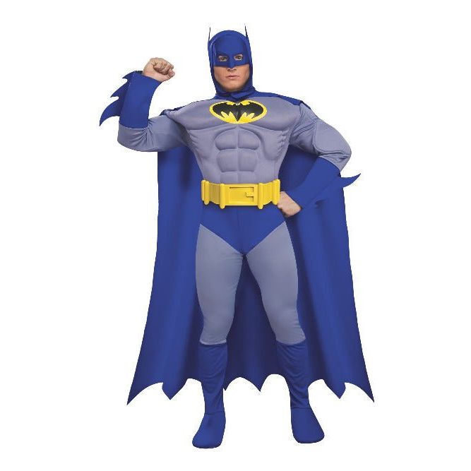 Deluxe Muscle Chest Adult Batman Costume - Brave and the Bold - worldclasscostumes