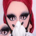 Devil Eyes - White & Red Colored Contact lenses - worldclasscostumes
