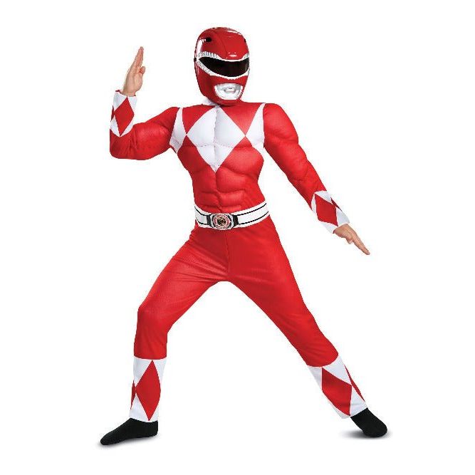 Disguise Red Ranger Muscle Costume, Official Power Rangers Costume with Mask - worldclasscostumes
