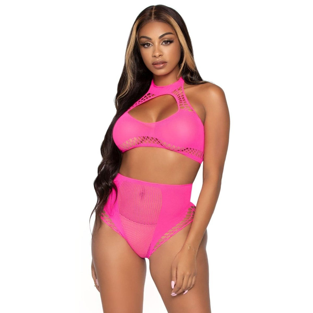 Don't Stop Net Crop Top Set - worldclasscostumes