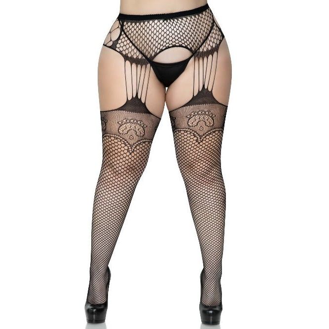 Duchess Garter Belt Fishnet Stockings - worldclasscostumes