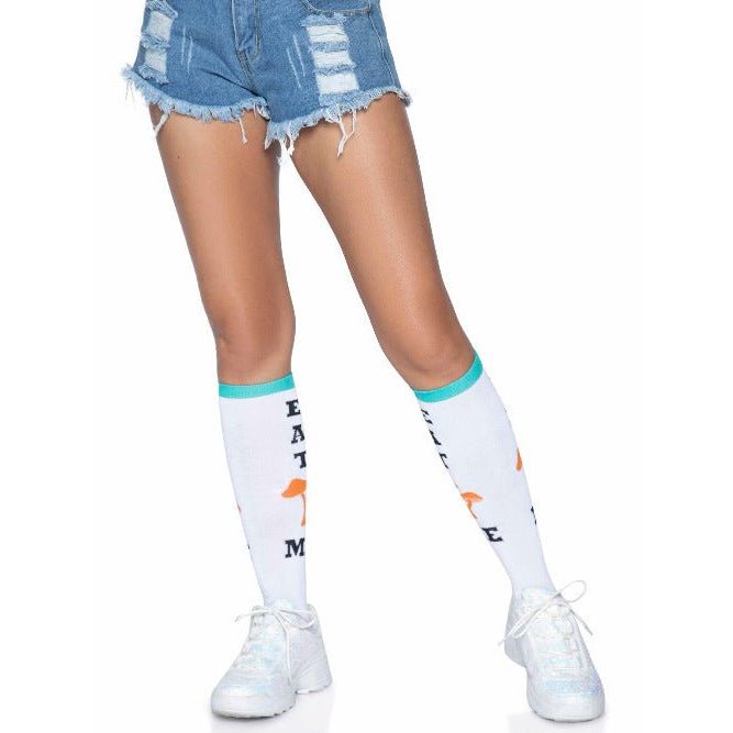 Eat Me Knee High Socks - worldclasscostumes