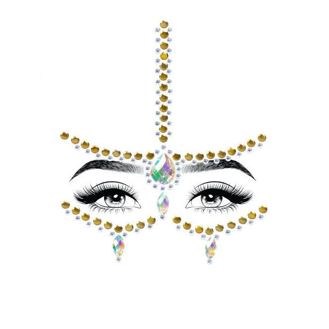 Eden Adhesive Face Jewels Sticker - worldclasscostumes